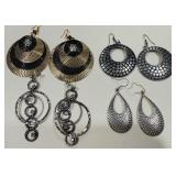 LOT OF COSTUME CIRCLE EARRINGS