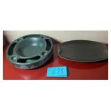 M - VTG ADVENT BOWL/ASHTRAY, ROSEVILLE PLATTER