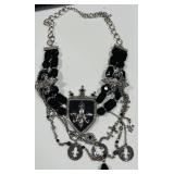SILVER-TONE CRYSTAL BRACELET