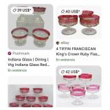 502 - VINTAGE TIFFIN-FRANCISCAN RUBY STEMWARE