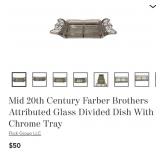 502 - FARBER BROS PRESSED-GLASS TRAY