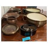 M - VINTAGE PLANTERS, FLORAL FROGS, SERVING BOWLS