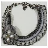 CHUNKY SILVER-TONE NECKLACE
