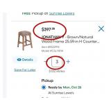 M - THREE MATCHING BAR STOOLS (B44)