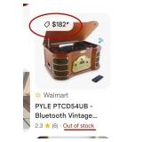 M - PYLE VINTAGE-STYLE ALL-IN-ONE TURNTABLE (B58)