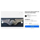 502 - TWO VINTAGE AVIATION WING BADGES