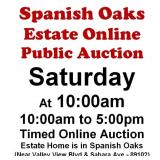 WELCOME TO OUR SAT. @10am ONLINE PUBLIC AUCTION
