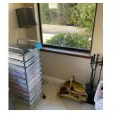 M - 10-DWR WHEELED STORAGE, FIREPLACE ACCESSORIES