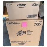 M - CASE OF KLEENEX TISSUES & BOUNTY TOWELS (G9)
