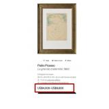 503 - PABLO PICASSO FRAMED LITHO 28X23" (B131)