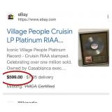503 - VILLAGE PEOPLE "YMCA" PLATINUM COMMEMORATIVE