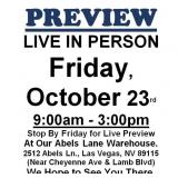 PREVIEW LIVE IN PERSON - Friday, October 23rd