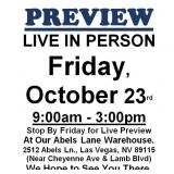 PREVIEW LIVE IN PERSON - Friday, October 23rd