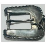 STERLING SILVER BELT BUCKLE 62.80GRS