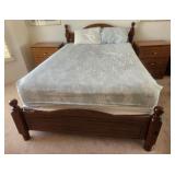 502 - BED, MATTRESS SET, TWO NIGHTSTANDS