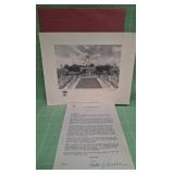 11 - INDEPENDENCE HALL ENGRAVING & CORRESPONDENCE