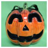 548 - CERAMIC JACK-O-LANTERN CANDLE HOLDER