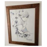502 - ROSAMOND ARTWORK FRAMED 24X21'