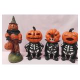 548 - LOT OF HALLOWEEN PUMPKIN HEAD FIGURINES (B29