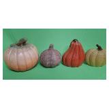 548 - FOUR DECORATIVE PUMPKINS (A125)