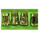 443 - S&P SHAKERS WITH ABALONE SHELL INSETS (A39)
