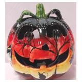 548 - TALAVERA-STYLE DECORATIVE JACK-O-LANTERN