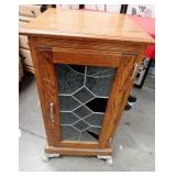 301 - SILVER ACCENTED SIDE TABLE W/ COASTERS