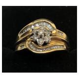 H602 10KT YELLOW GOLD DIAMOND RING
