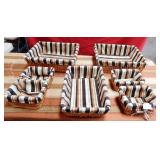 11 - LOT OF LINED SERVING BASKETS