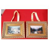 301 - PAIR OF MINI FRAMED THOMAS KINKADES