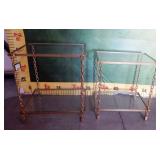 43 - WMC NEW PAIR CHAIN LINKED SIDE TABLE