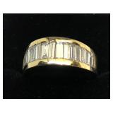 H384 14KT YELLOW GOLD DIAMOND RING