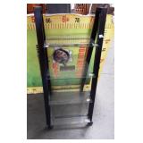 257 - GLASS & METAL STORAGE SHELF