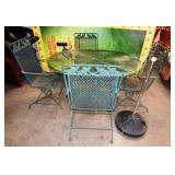 287 - STURDY GREEN OUTDOOR PATIO SET & MORE