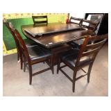 11 - TALLER KITCHE/DINING SET W/ LEAVES & CHAIRS