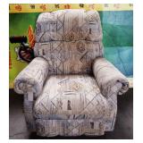 290 - UPHOLSTERED SOLIDLY BUILT RECLINER