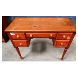 247 - SOLID WOOD DESK W/ DRAWERS