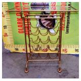 272 - GOLD TONE WINE RACK
