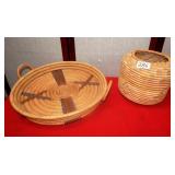 286 - TWO WOVEN BASKETS