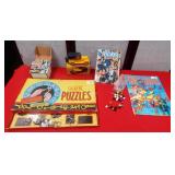 N - VINTAGE PUZZLE GAMES W/ BOX & MORE