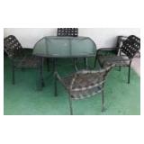 11 - PATIO SET W/ 4 CHAIRS