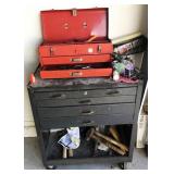 11 - OLD TOOL CHEST W/ CONTENTS