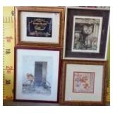 11 - LOT OF 4 FRAMED PIXS BICYCLE
