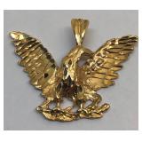 H104 14KT YELLOW GOLD D/C EAGLE PENDANT 4.3GRS