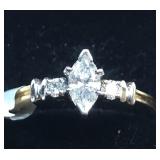 H107 14KT YELLOW GOLD DIAMOND RING .40CT CENTER