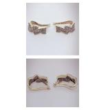 H640 10KT YELLOW GOLD DIAMOND EARRINGS