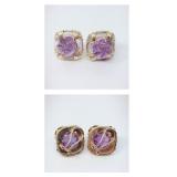 H607 14KT YELLOW GOLD AMETHYST MOTHER OF