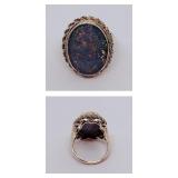 H617 14KT YELLOW GOLD OPAL RING 6.50CTS OF OPAL