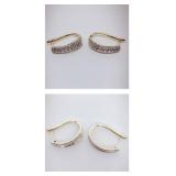 10KT YELLOW GOLD DIAMOND EARRINGS FEATURES 1.55CTS