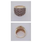 H643 10KT YELLOW GOLD DIAMOND RING FEATURES